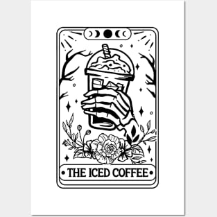 The Iced Coffee Tarot CardShirt, Skeleton Tarot Card Shirt, Tarot flower skull shirt, Flower Skull Shirt, Tarot Card Lover Shirt, Skeleton Posters and Art